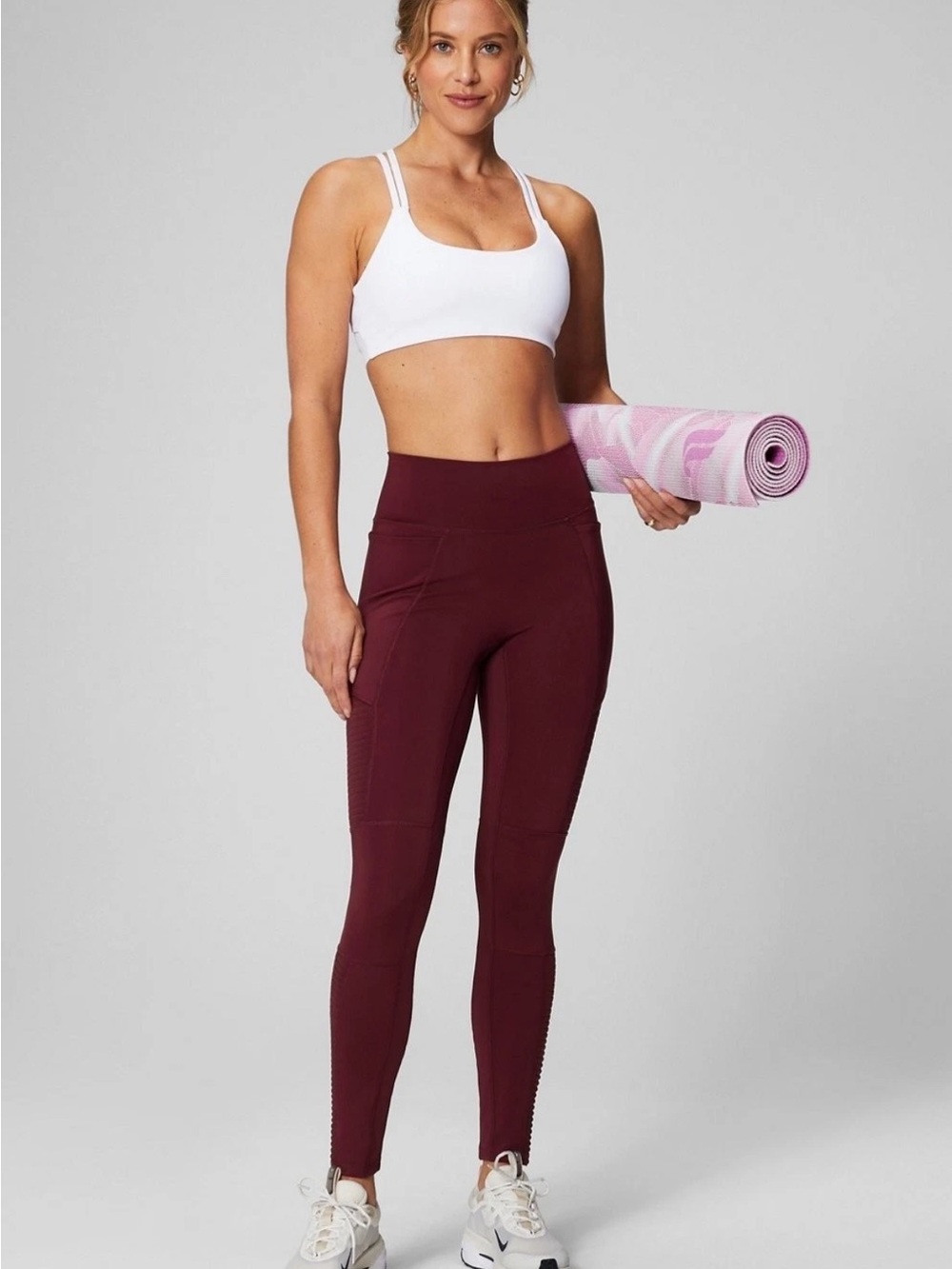 Fabletics Women's Merlot High Waisted Motion 365 Moto Leggings XXL/IX/14-16